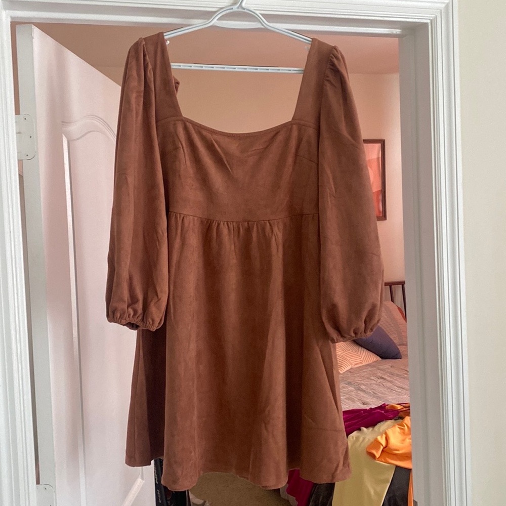 Fall dress. Very soft material. Brand new and never worn from Pink Lily.